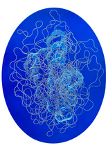 Load image into Gallery viewer, MadalenaNegrone-EntangledOvalBlue3-TourneGallery