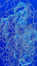 Load image into Gallery viewer, MadalenaNegrone-EntangledOvalBlue3-TourneGallery
