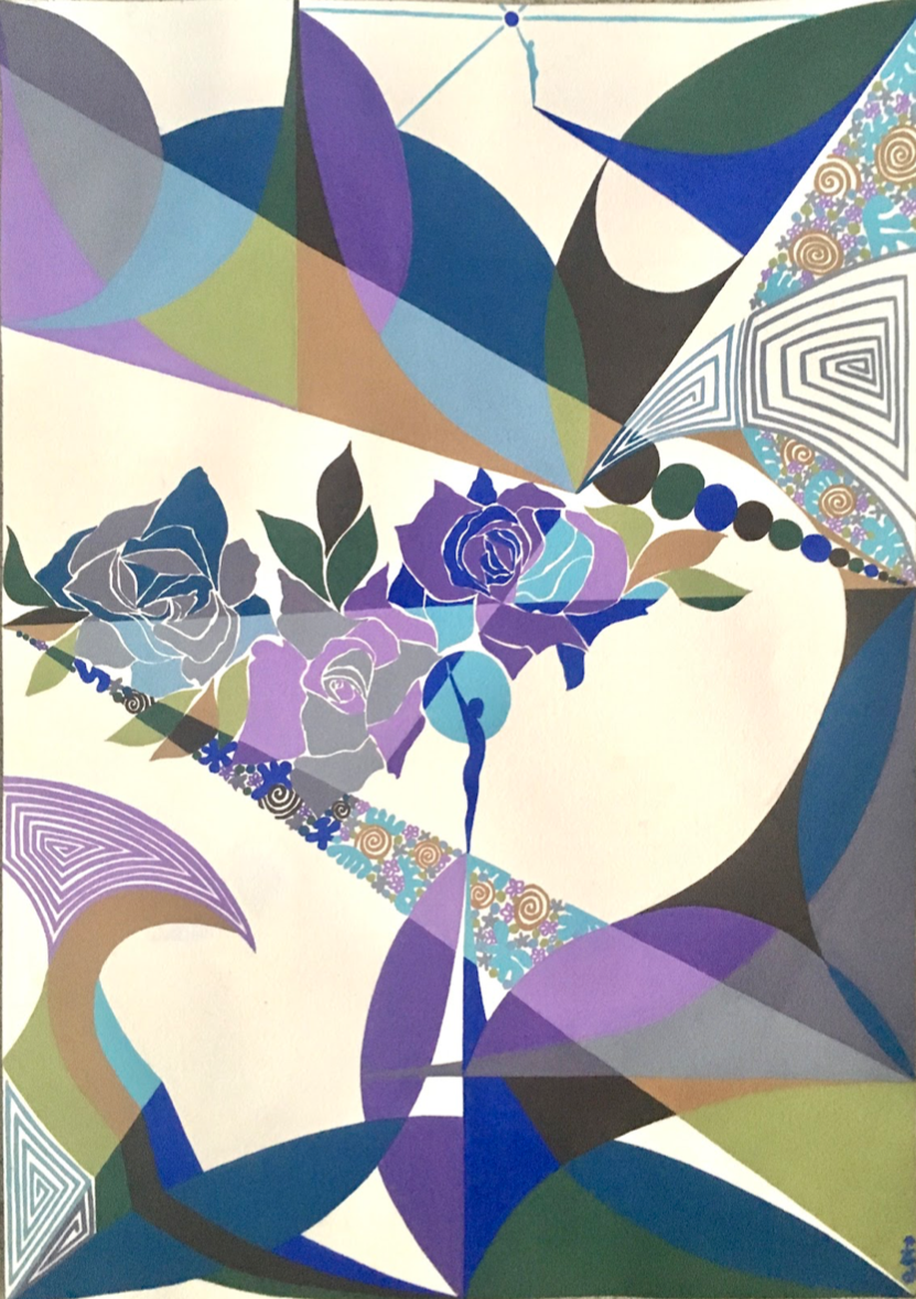 Tourne Gallery - Peter Carr -Purple Rose - Blue Planet